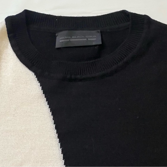 Diesel Black Gold Label Sweater Size XL  Unique Colorblock Excellent Condition - Picture 4 of 14